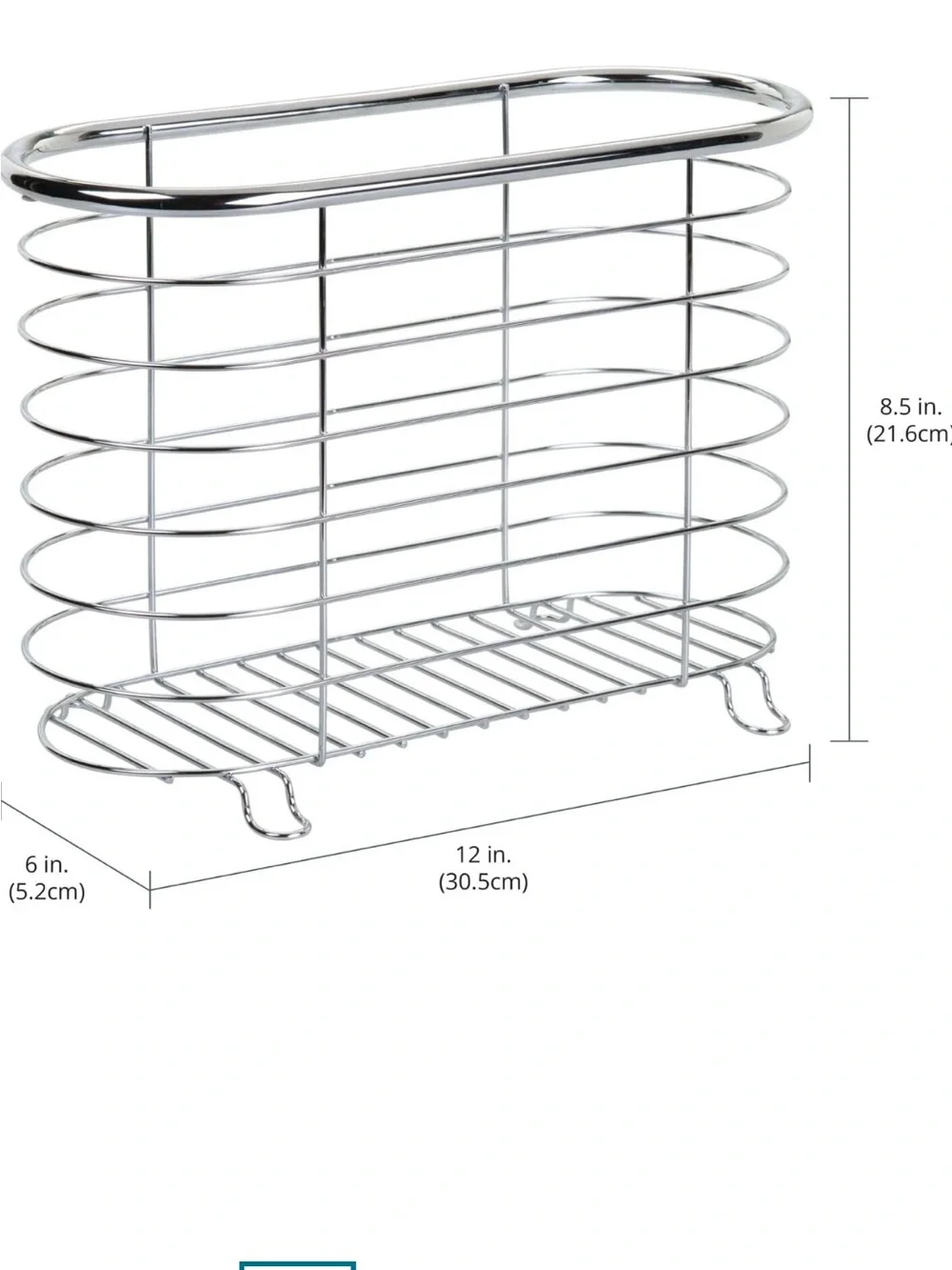2 Chrome Wire Magazine Rack - Home Storage & Organization